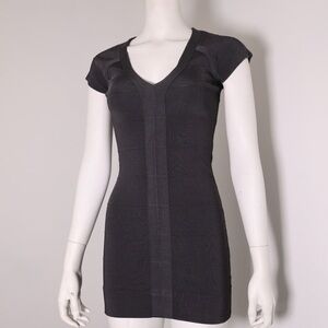 🅽🅴🆆 EXPRESS gray v-neck bodycon mini dress, size Small